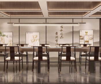 New Chinese Style Dining Room-ID:779957067