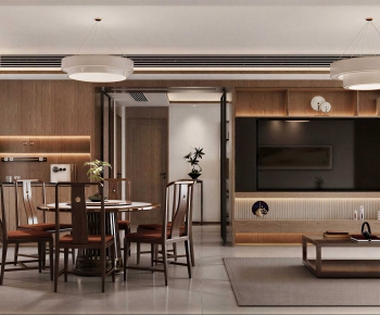 New Chinese Style A Living Room-ID:797956944