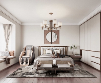 New Chinese Style Bedroom-ID:605186942