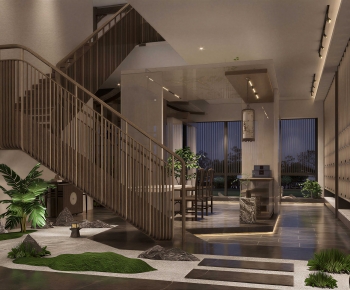 New Chinese Style Stairwell-ID:179410932