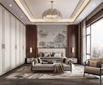 New Chinese Style Bedroom-ID:392668962