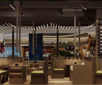 Industrial Style Barbecue Restaurant-ID:588032016