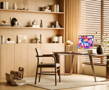 Modern Computer Desk And Chair-ID:877540121