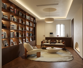 New Chinese Style A Living Room-ID:102589164