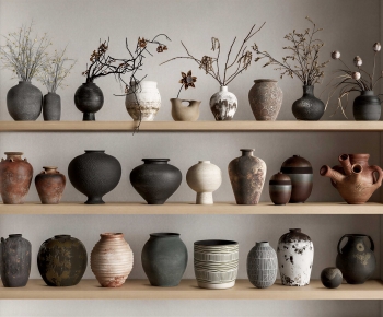 Wabi-sabi Style Clay Pot-ID:930378916
