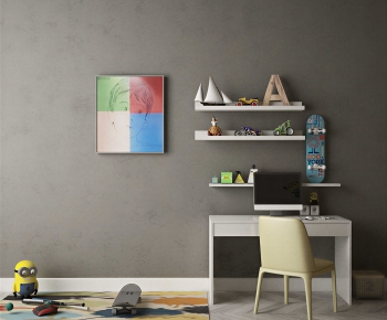 Nordic Style Computer Desk And Chair-ID:541510683