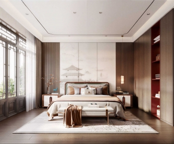 New Chinese Style Bedroom-ID:751509745