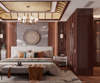 New Chinese Style Bedroom-ID:267637012