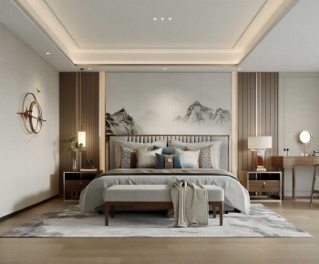 New Chinese Style Bedroom-ID:709214933