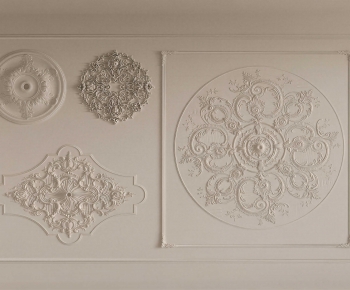 French Style Plaster Carved Top Plate-ID:654578927