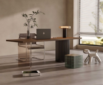Modern Computer Desk And Chair-ID:494643938