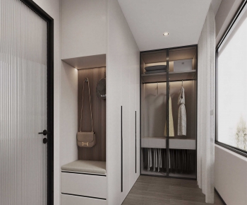 Modern Clothes Storage Area-ID:107443093