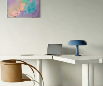 Modern Computer Desk And Chair-ID:588845019