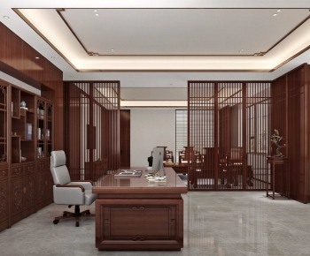 New Chinese Style Manager's Office-ID:327158936