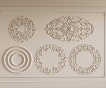 French Style Plaster Carved Top Plate-ID:916491034