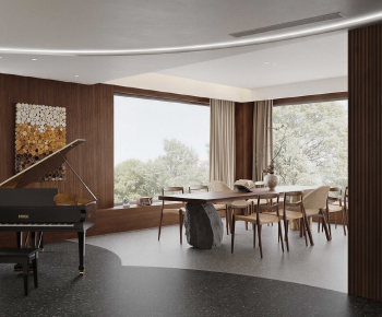 Wabi-sabi Style Dining Room-ID:968317995