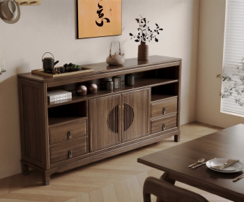 New Chinese Style Side Cabinet-ID:407350065
