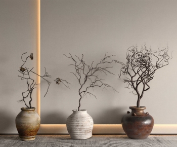 Wabi-sabi Style Ground Green Plant Potted Plants-ID:116380934