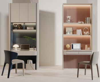 Modern Computer Desk And Chair-ID:136725909