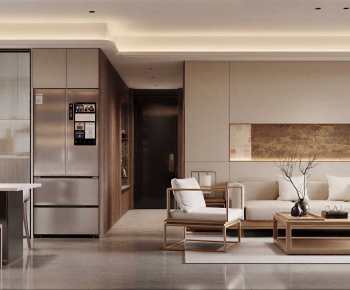 New Chinese Style A Living Room-ID:921632052