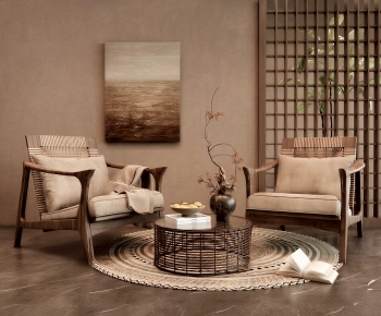 Wabi-sabi Style Lounge Chair-ID:292700055