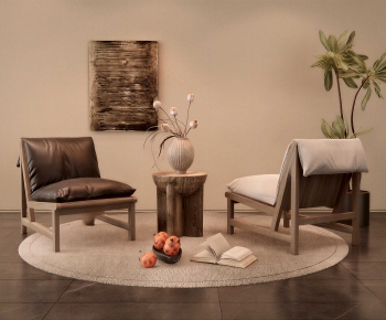 Wabi-sabi Style Lounge Chair-ID:125499016