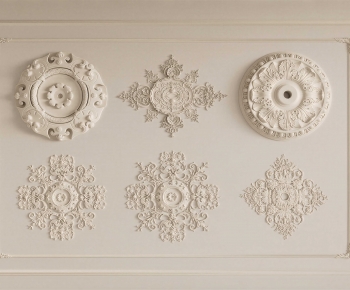 French Style Plaster Carved Top Plate-ID:921216968