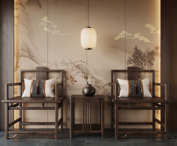 New Chinese Style Lounge Chair-ID:132374053