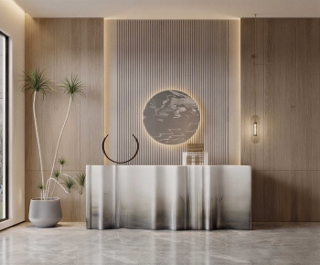 Modern Office Reception Desk-ID:801893004