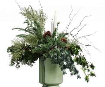 Modern Potted Green Plant-ID:411437998