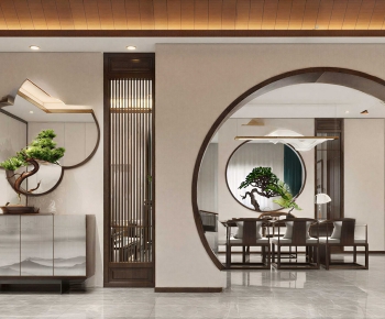 New Chinese Style Hallway-ID:979547981