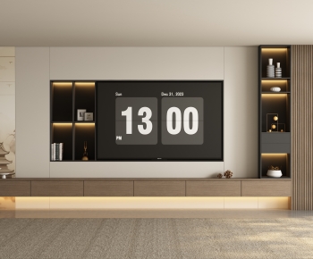 New Chinese Style TV Wall-ID:753901001