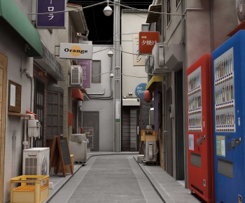 Japanese Style Appearance Of Commercial Building-ID:846553092