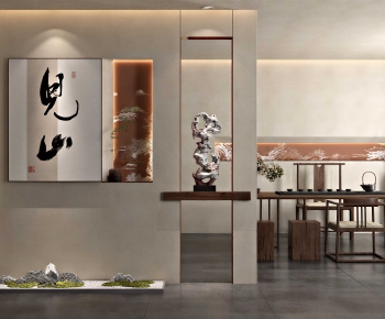 New Chinese Style Hallway-ID:960829979