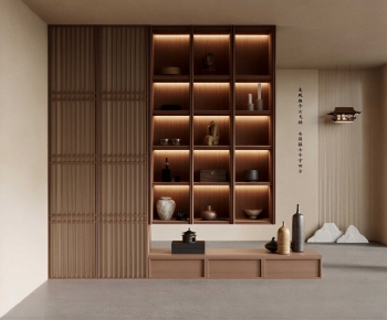 New Chinese Style Entrance Cabinet-ID:419416901