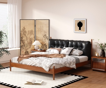 Modern Double Bed-ID:864401104