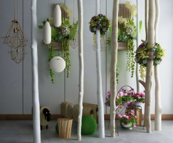 Modern Potted Green Plant-ID:761544949