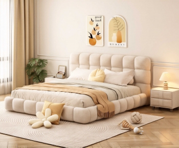 Modern Double Bed-ID:186566119