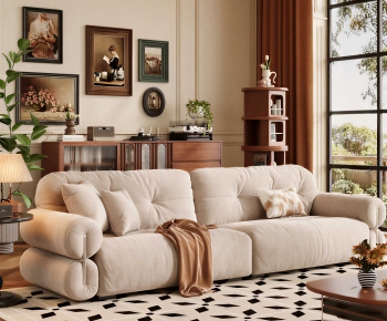 Modern Three-seat Sofa-ID:471384056