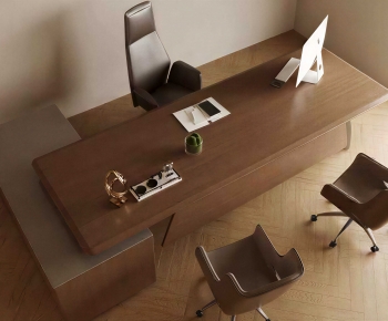 Modern Office Desk And Chair-ID:664886002