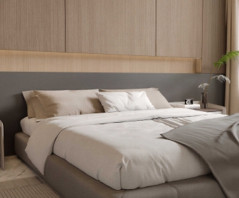 Modern Double Bed-ID:558957108