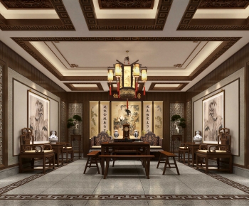 Chinese Style A Living Room-ID:671243912