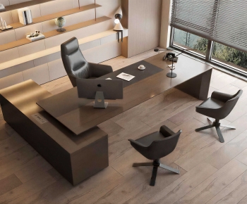 Modern Office Desk And Chair-ID:785104045