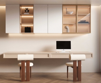 Modern Computer Desk And Chair-ID:396403076