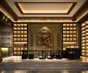 New Chinese Style Tea House-ID:592593915