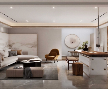 New Chinese Style A Living Room-ID:622597935