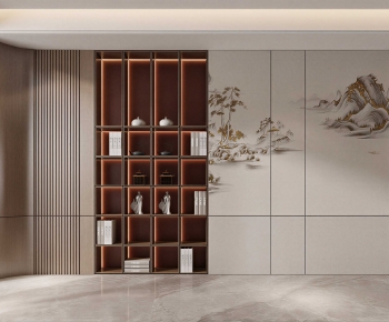 New Chinese Style TV Wall-ID:207113038