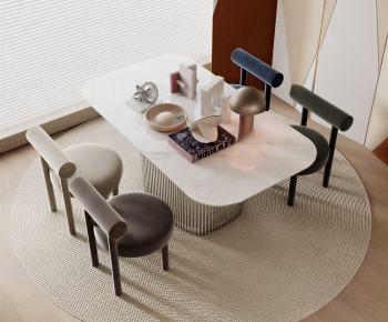 Modern Dining Table And Chairs-ID:490398885