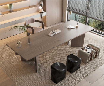 Modern Computer Desk And Chair-ID:895076993