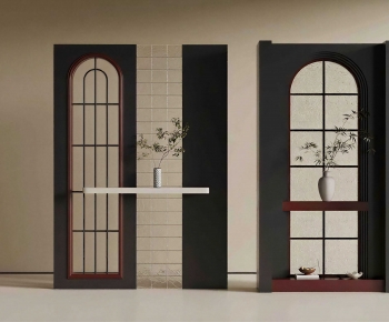 French Style Glass Screen Partition-ID:316620116